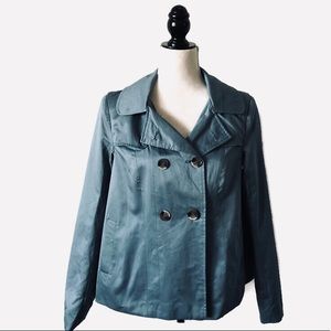 Forever 21 Green Hooded Jacket- Sz S